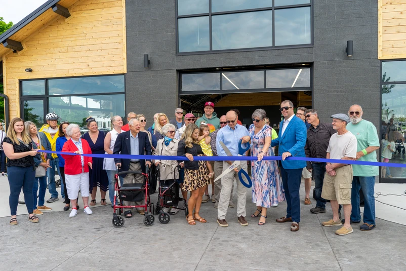 Guests gathered for the Tanglefoot Park opening ceremony