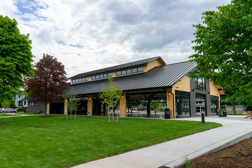Tanglefoot Park ribbon cutting ceremony in Spring Lake, Michigan