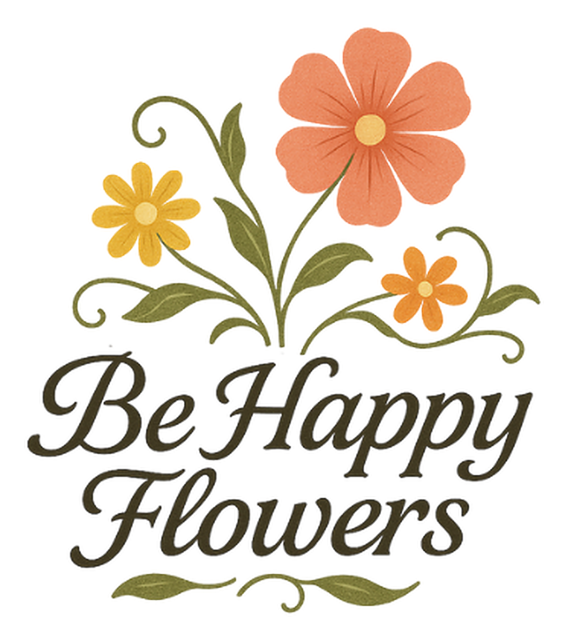 Be Happy Flowers Logo