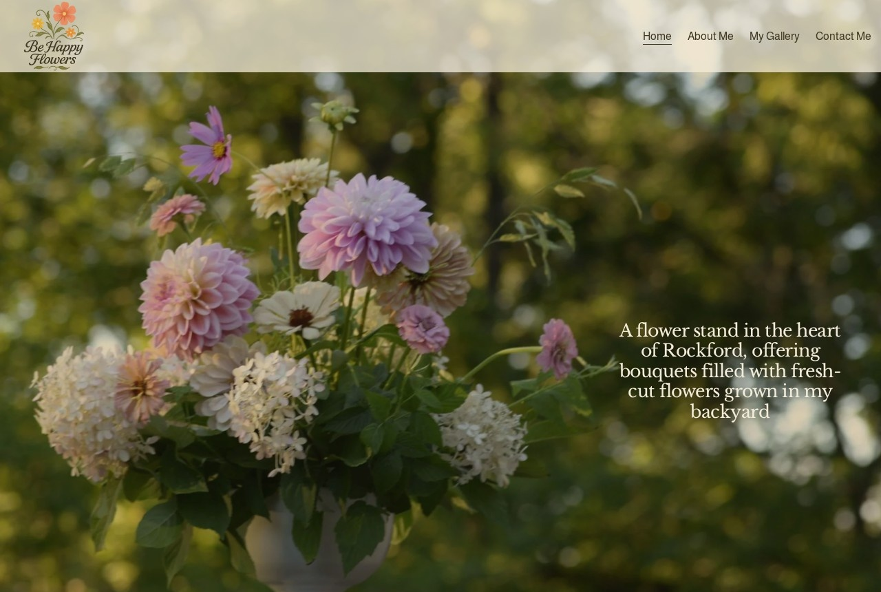 Be Happy Flowers website homepage