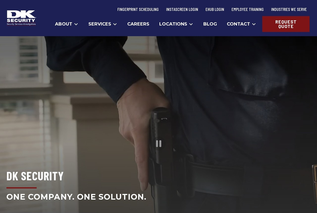 DK Security website homepage